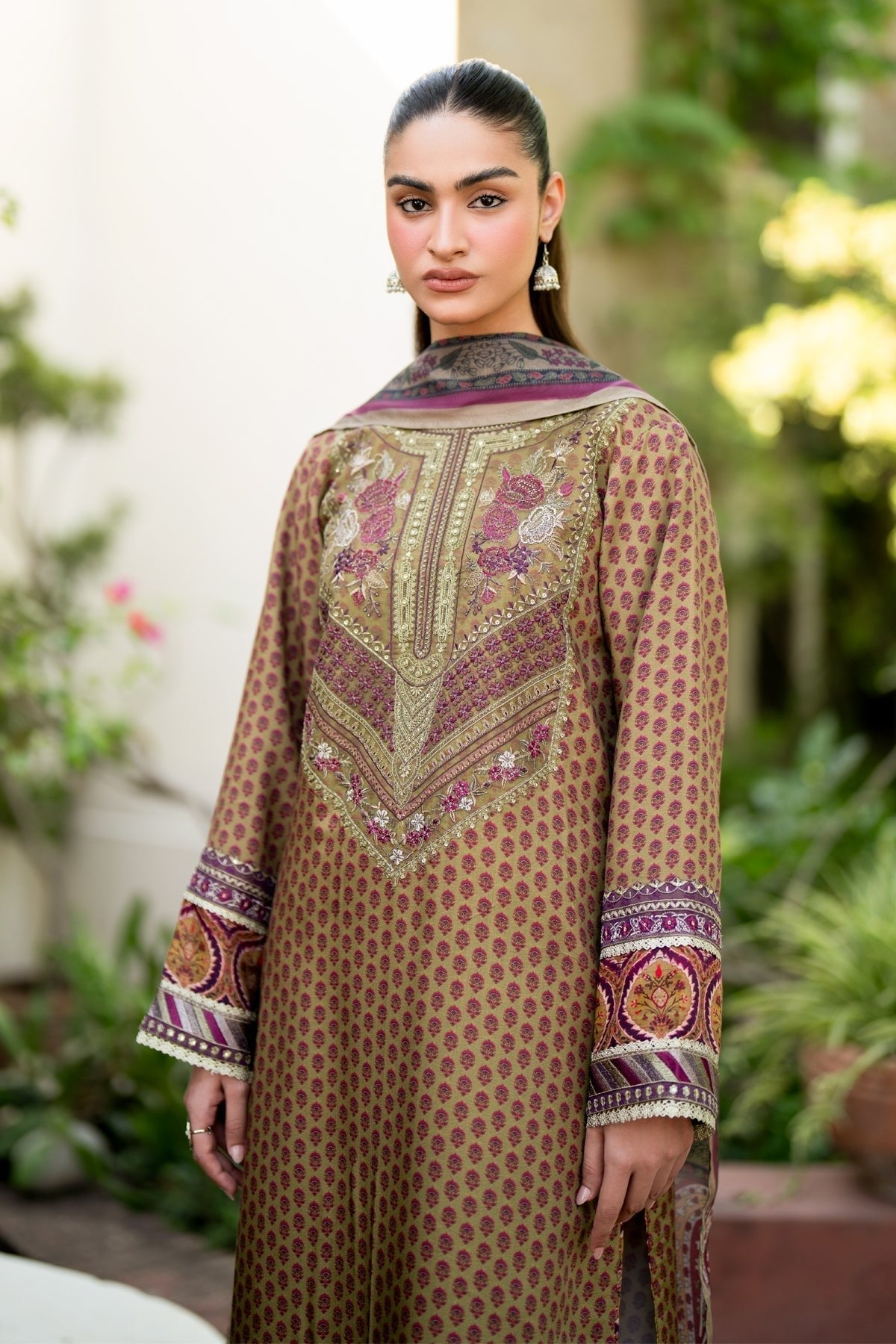 Xenia Formals | Autumn Refresh | IREEN - is Thistle Green dress from Xenia Formals - Ladies Clothes - Maria Faisal