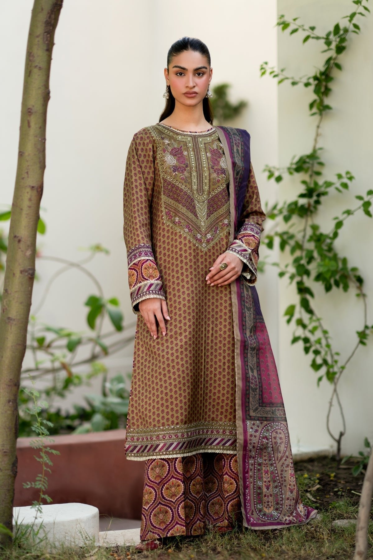 Xenia Formals | Autumn Refresh | IREEN - is Thistle Green dress from Xenia Formals - Ladies Clothes - Maria Faisal