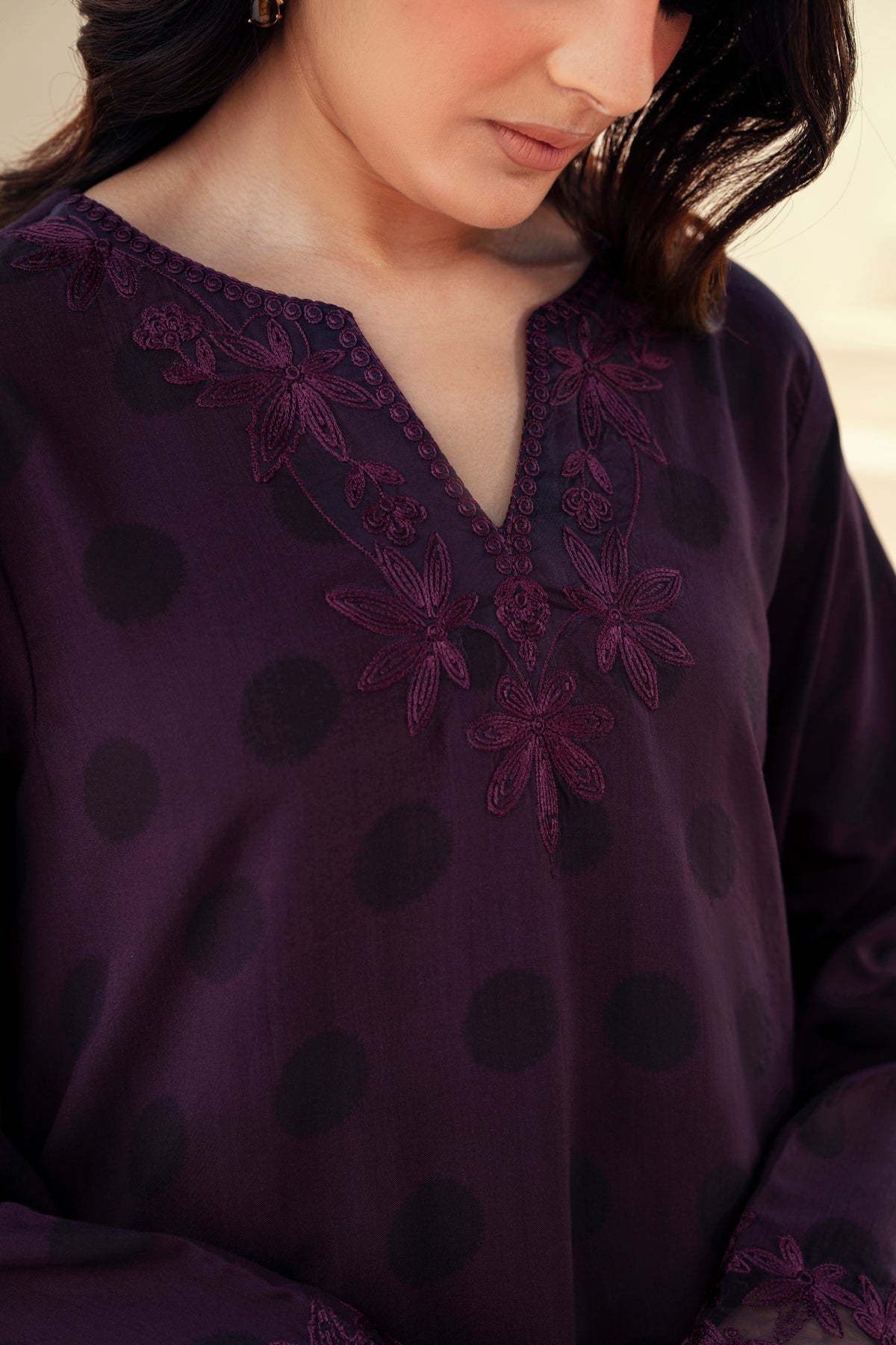 Xenia Formals | Autumn Refresh | IRIS - is Deep Violet dress from Xenia Formals - Ladies Clothes - Maria Faisal