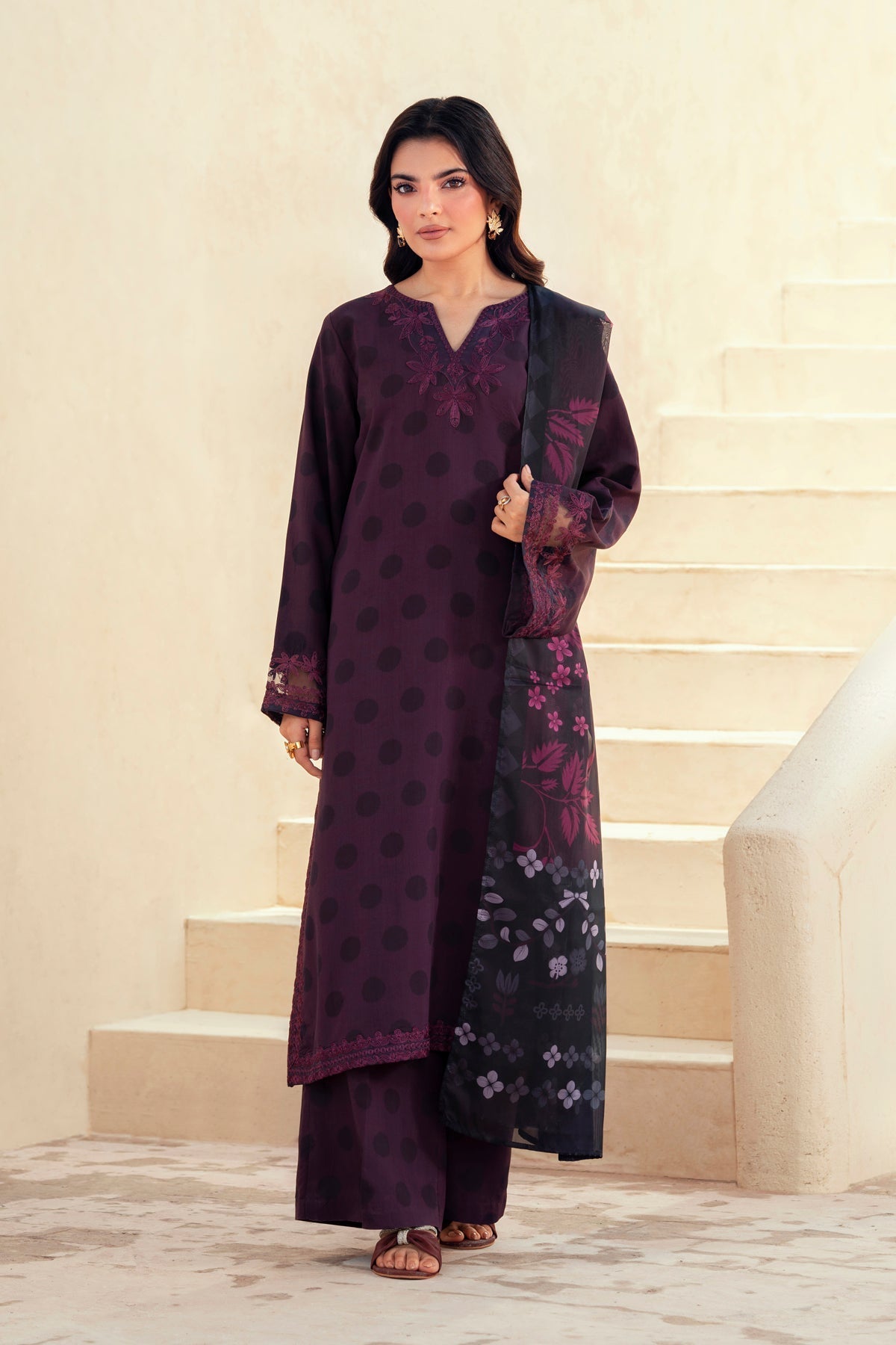 Xenia Formals | Autumn Refresh | IRIS - is Deep Violet dress from Xenia Formals - Ladies Clothes - Maria Faisal