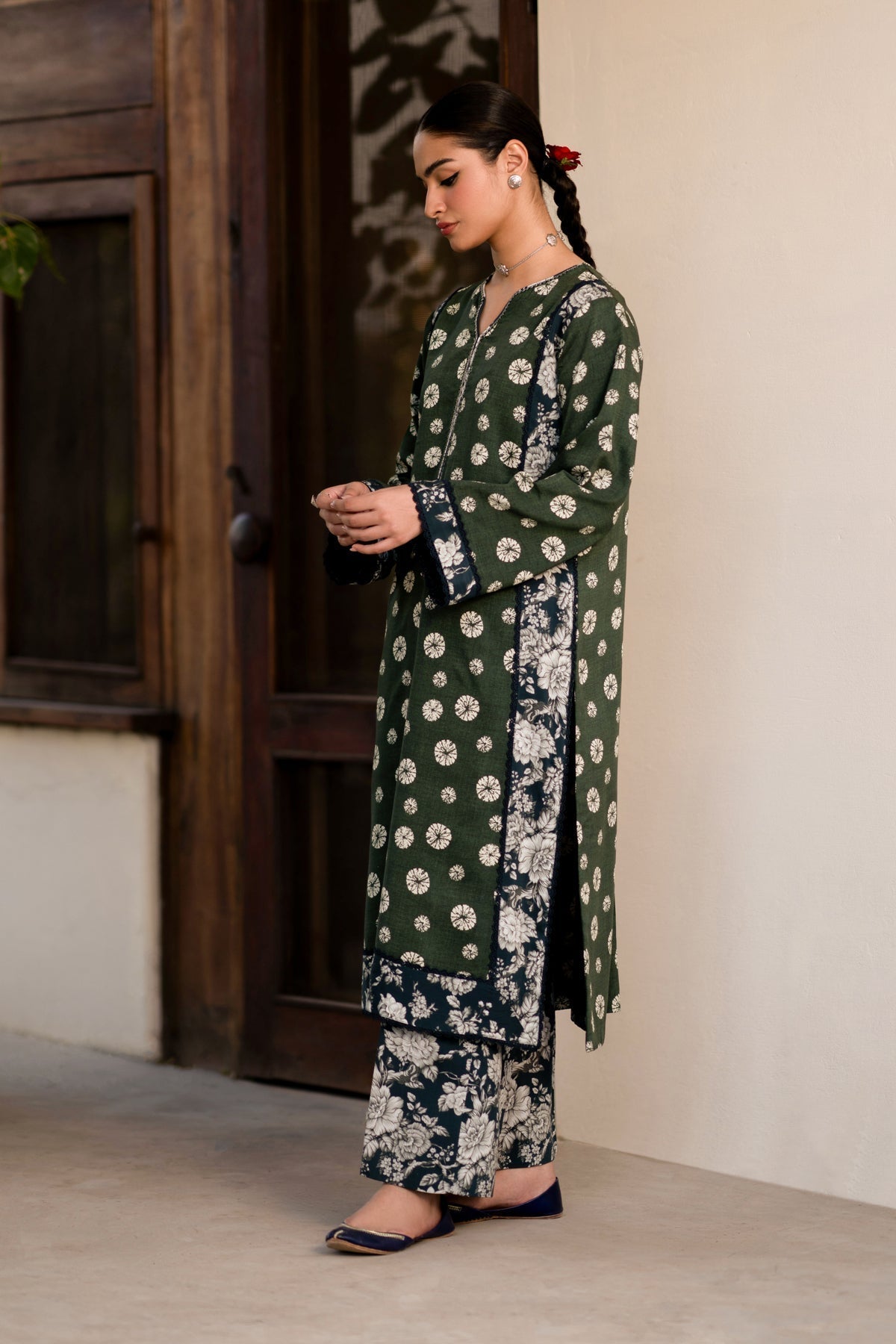 Xenia Formals | Autumn Refresh | IZZAH - is Deep Olive Green dress from Xenia Formals - Ladies Clothes - Maria Faisal