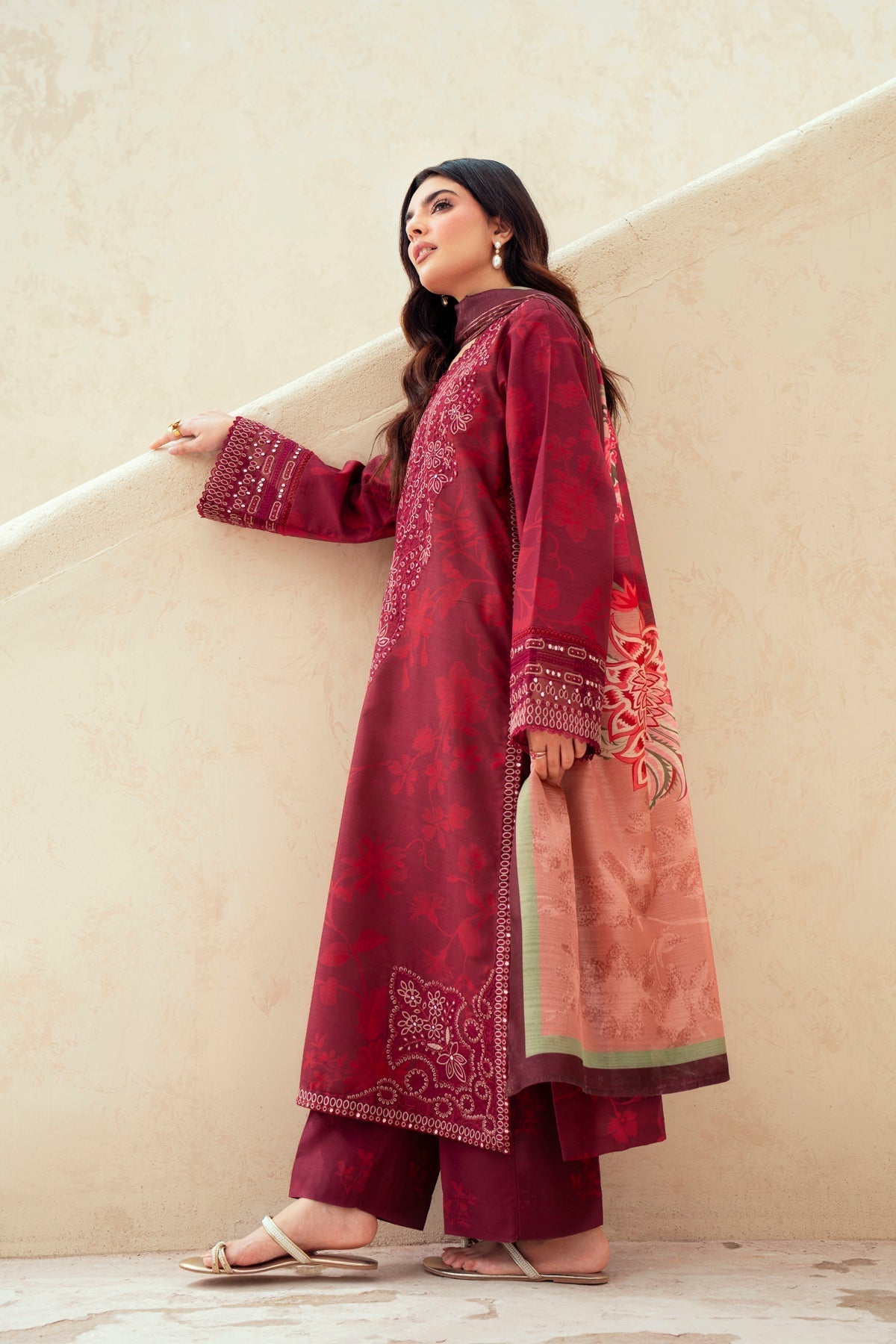 Xenia Formals | Autumn Refresh | STACIE - is Deep Red dress from Xenia Formals - Ladies Clothes - Maria Faisal