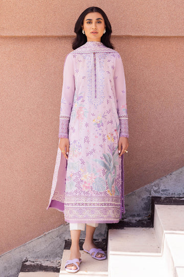 Zaha | Lawn 24 | ELA (ZL24-01 A) - Designer Dress with Intricate embroidery and embellishments. Shop elegent wedding dress at Maria Faisal.