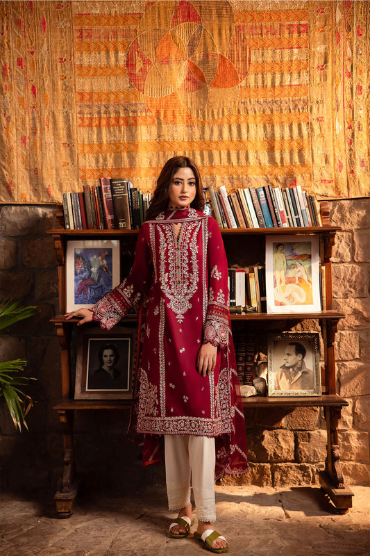 Zaha | Lawn 24 | ZENEL (ZL24-07 B) - Ladies Clothes - Maria Faisal