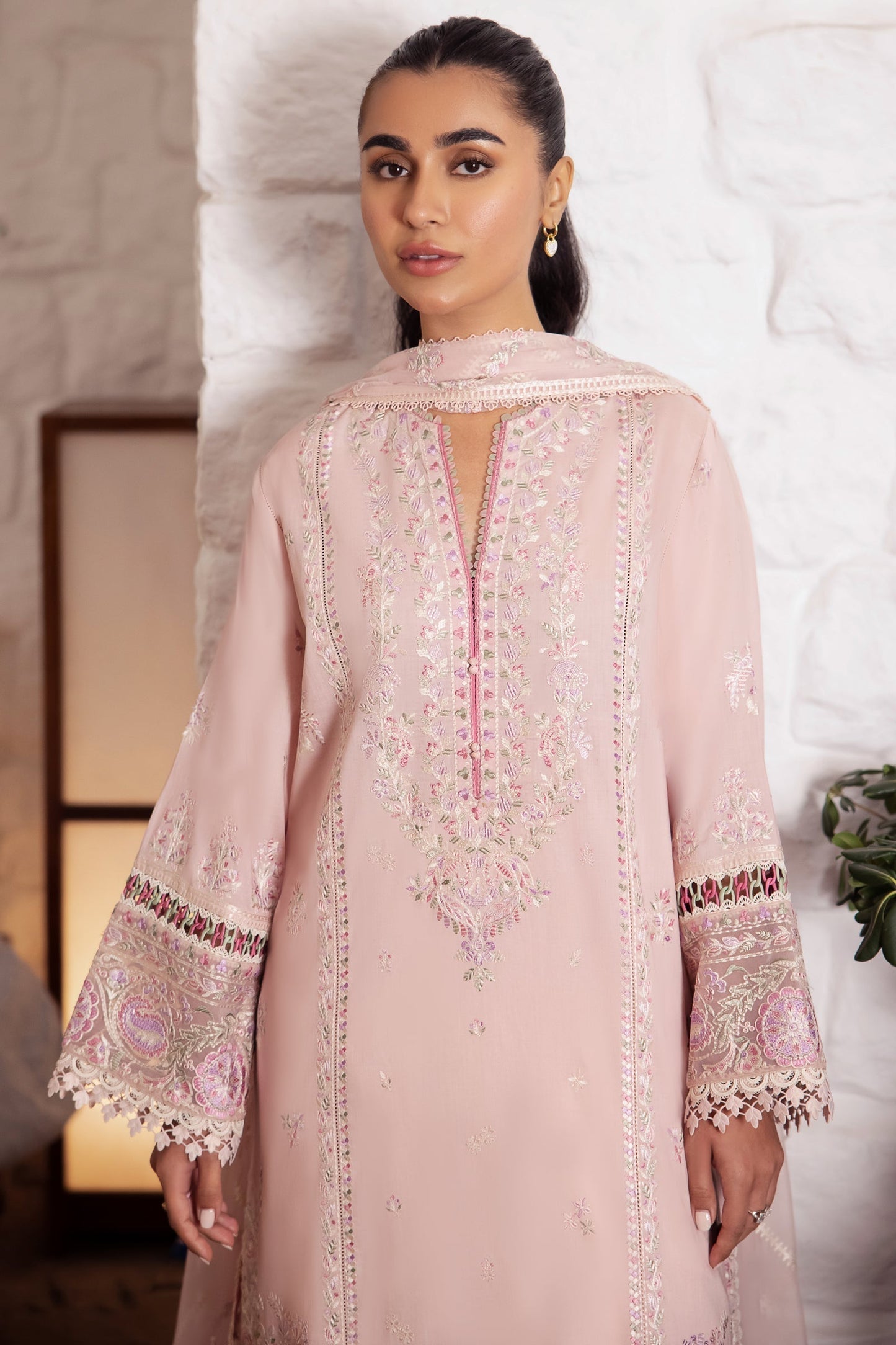 Zaha | Lawn 24 | ZENEL (ZL24-07 A) - Ladies Clothes - Maria Faisal