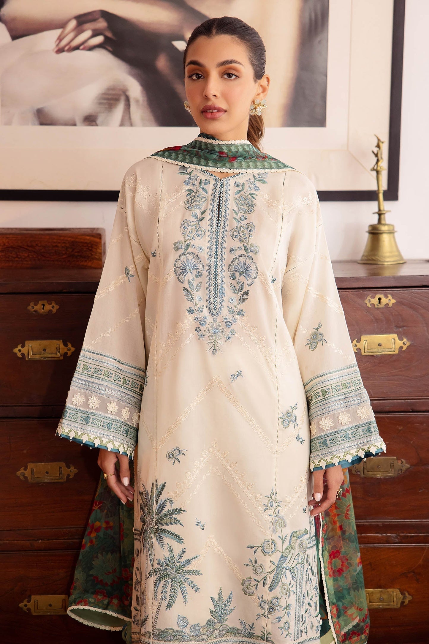 Zaha | Lawn 24 | EIRA (ZL24-05 A) - Ladies Clothes - Maria Faisal