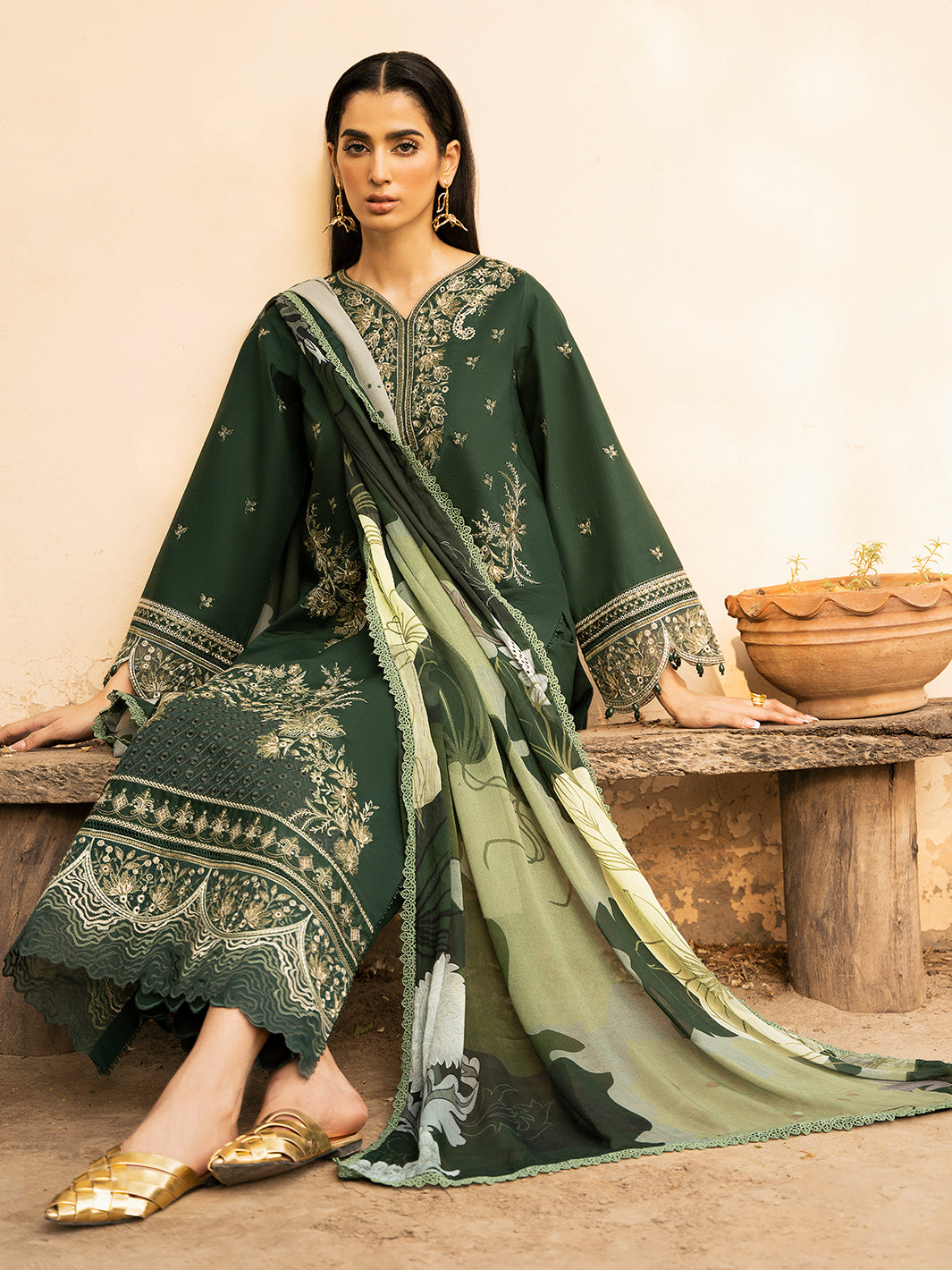 Izel | Dastak Luxury Lawn | ZAIB - Ladies Clothes