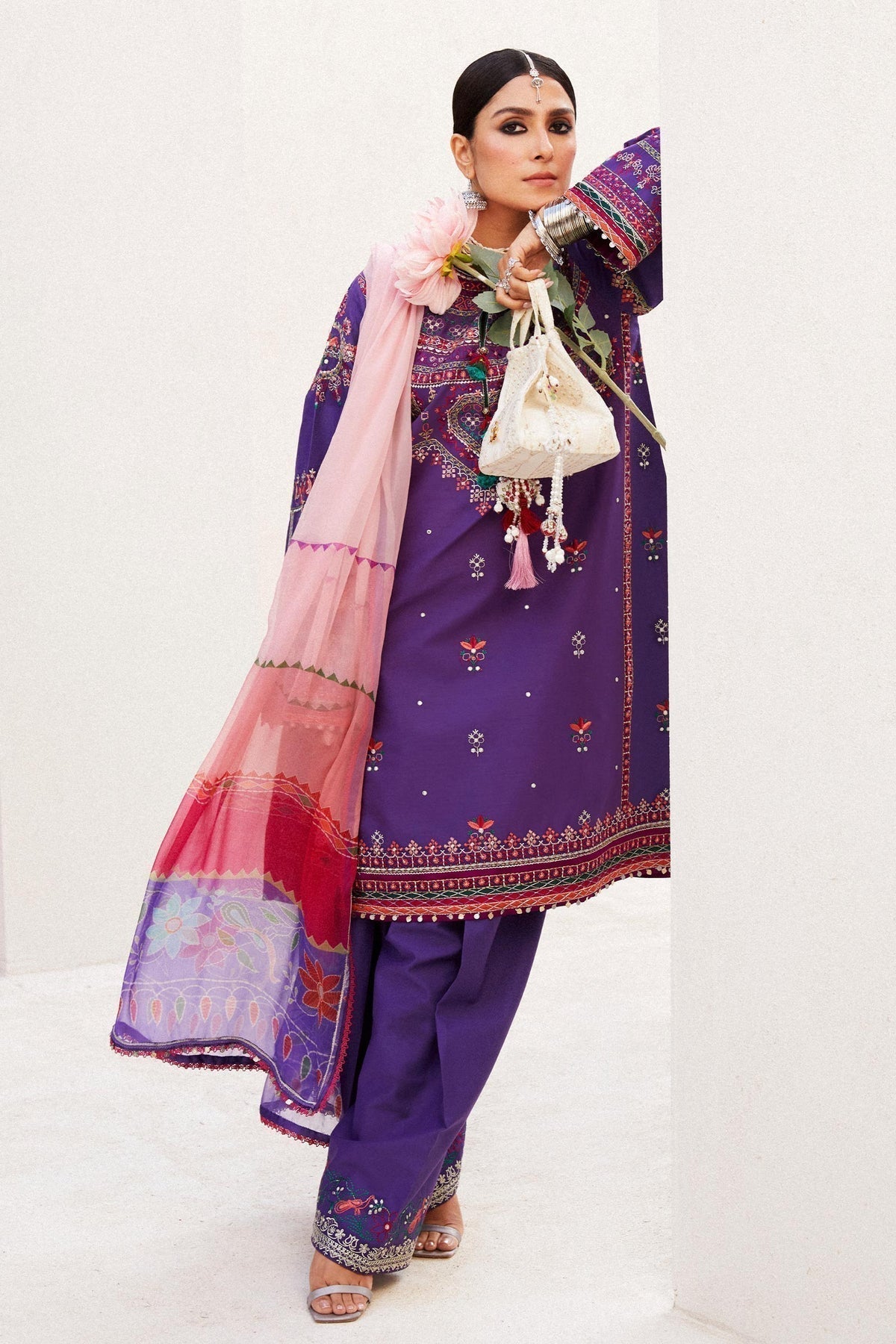 Zara Shahjahan | Luxury Lawn 24 | LAMIA-7B - Ladies Clothes - Maria Faisal