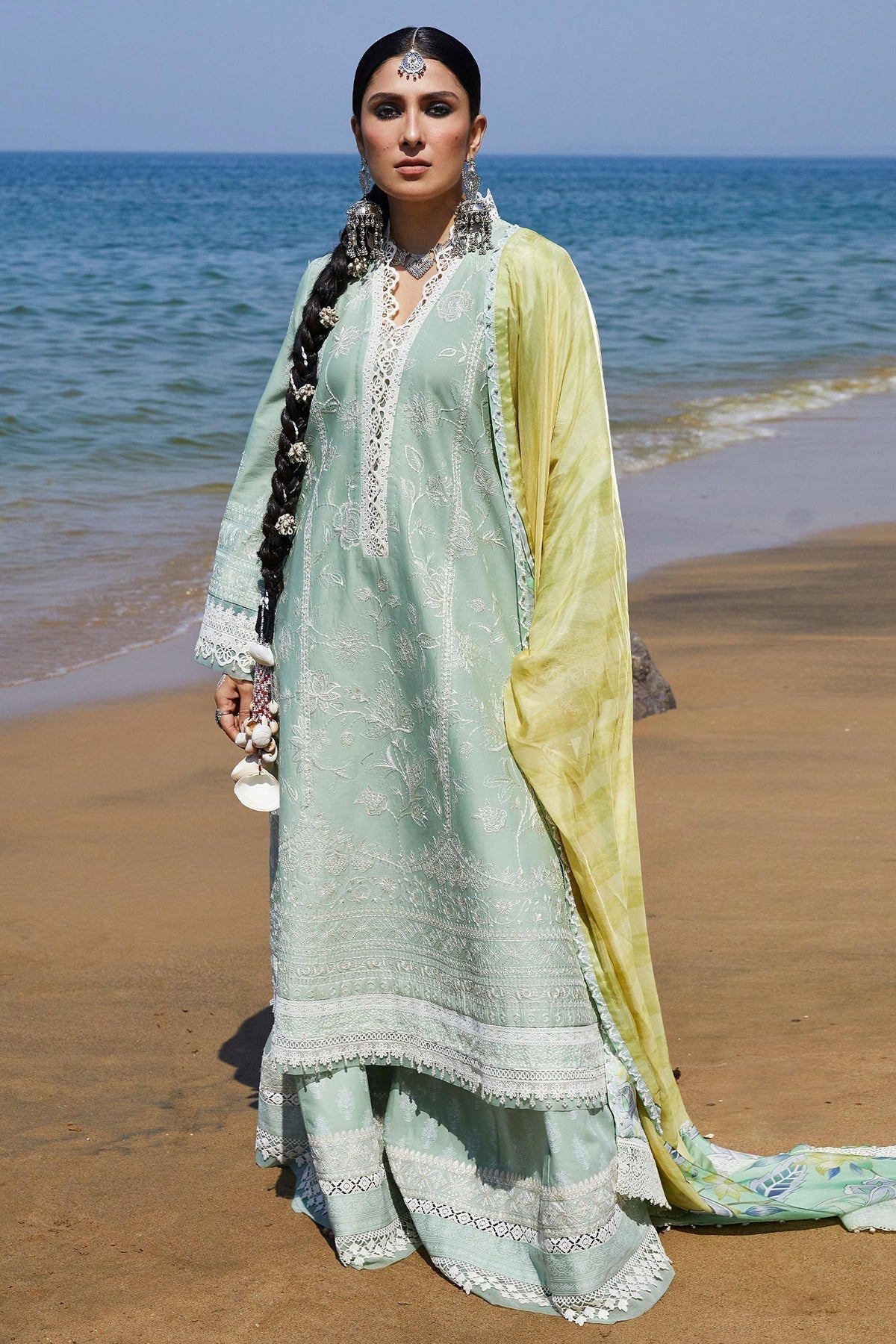Zara Shahjahan | Luxury Lawn 24 | MAHI-1B - Ladies Clothes - Maria Faisal