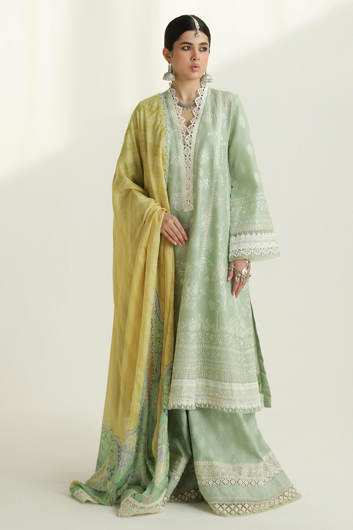 Zara Shahjahan | Luxury Lawn 24 | MAHI-1B - Ladies Clothes - Maria Faisal