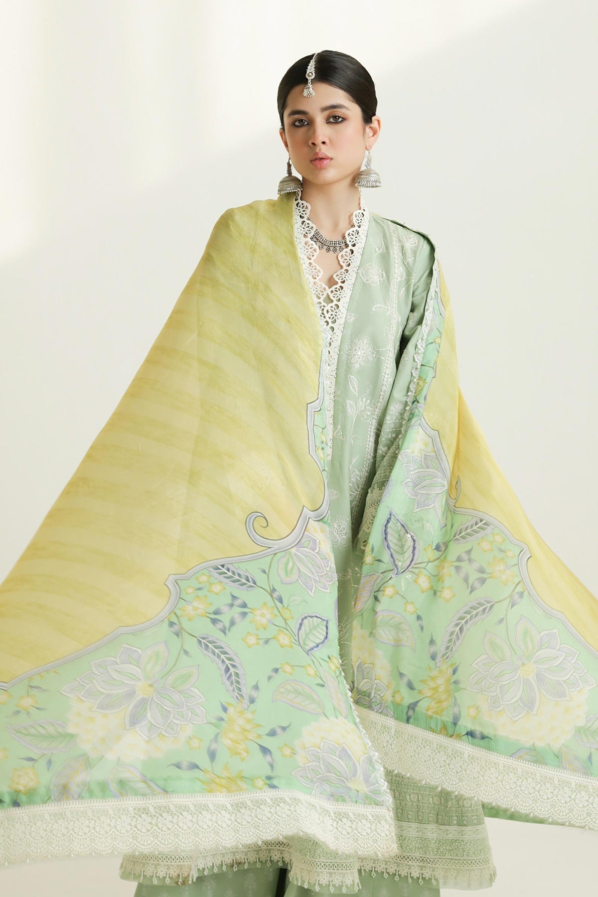 Zara Shahjahan | Luxury Lawn 24 | MAHI-1B - Ladies Clothes - Maria Faisal