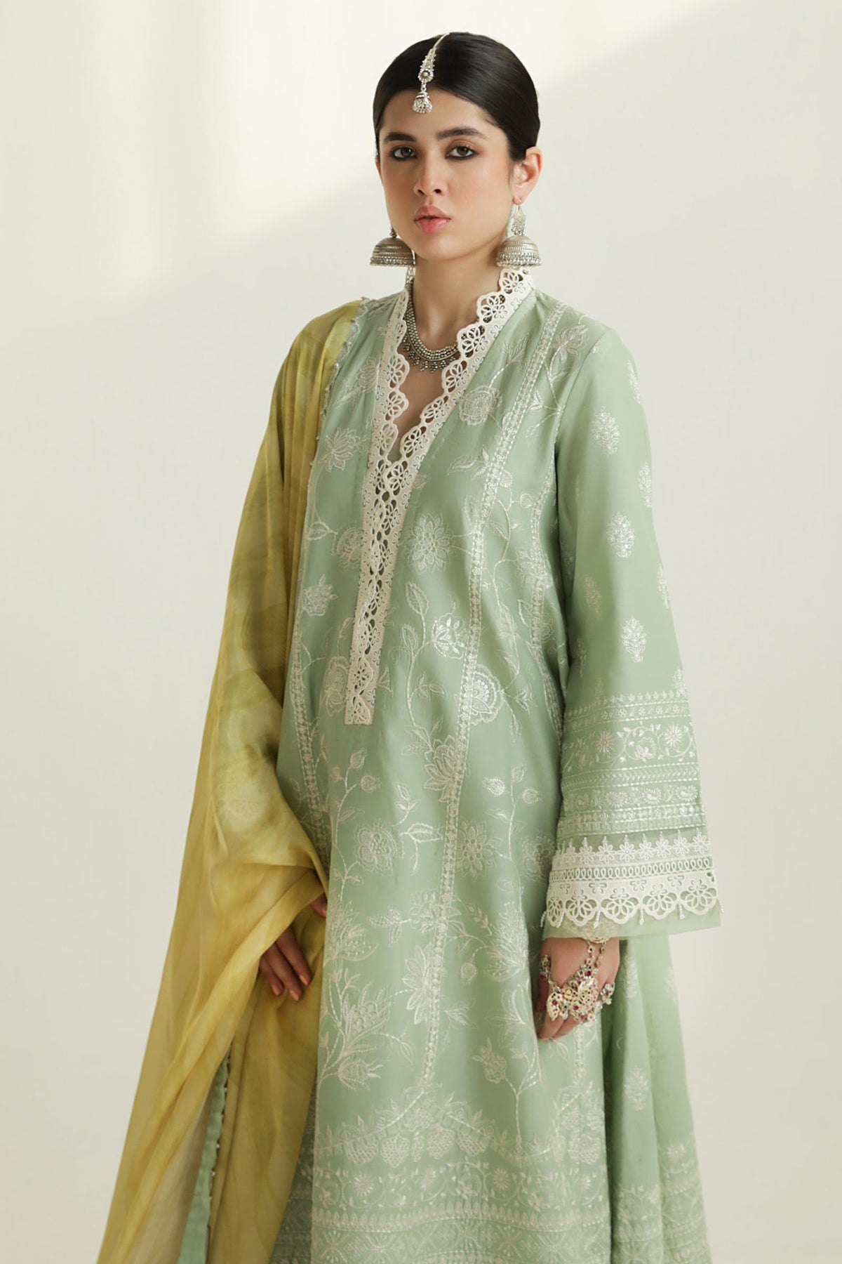 Zara Shahjahan | Luxury Lawn 24 | MAHI-1B - Ladies Clothes - Maria Faisal