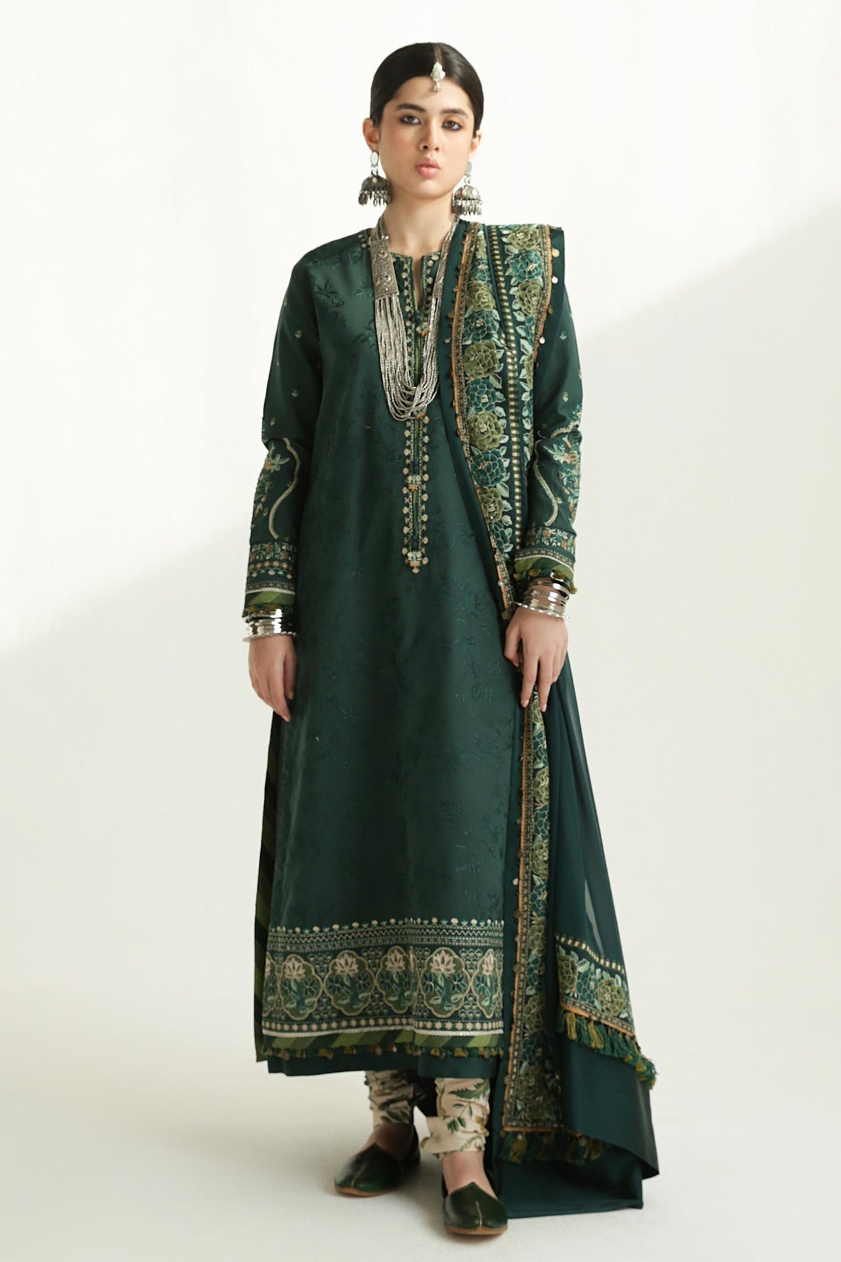 Zara Shahjahan | Luxury Lawn 24 | PARSA-9B - Ladies Clothes - Maria Faisal