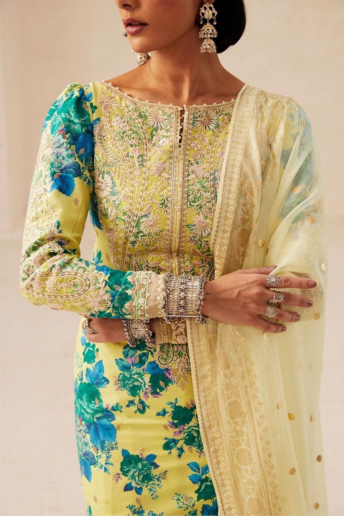 Zara Shahjahan | Luxury Lawn 24 | PHOOL KARI-13A - Ladies Clothes - Maria Faisal