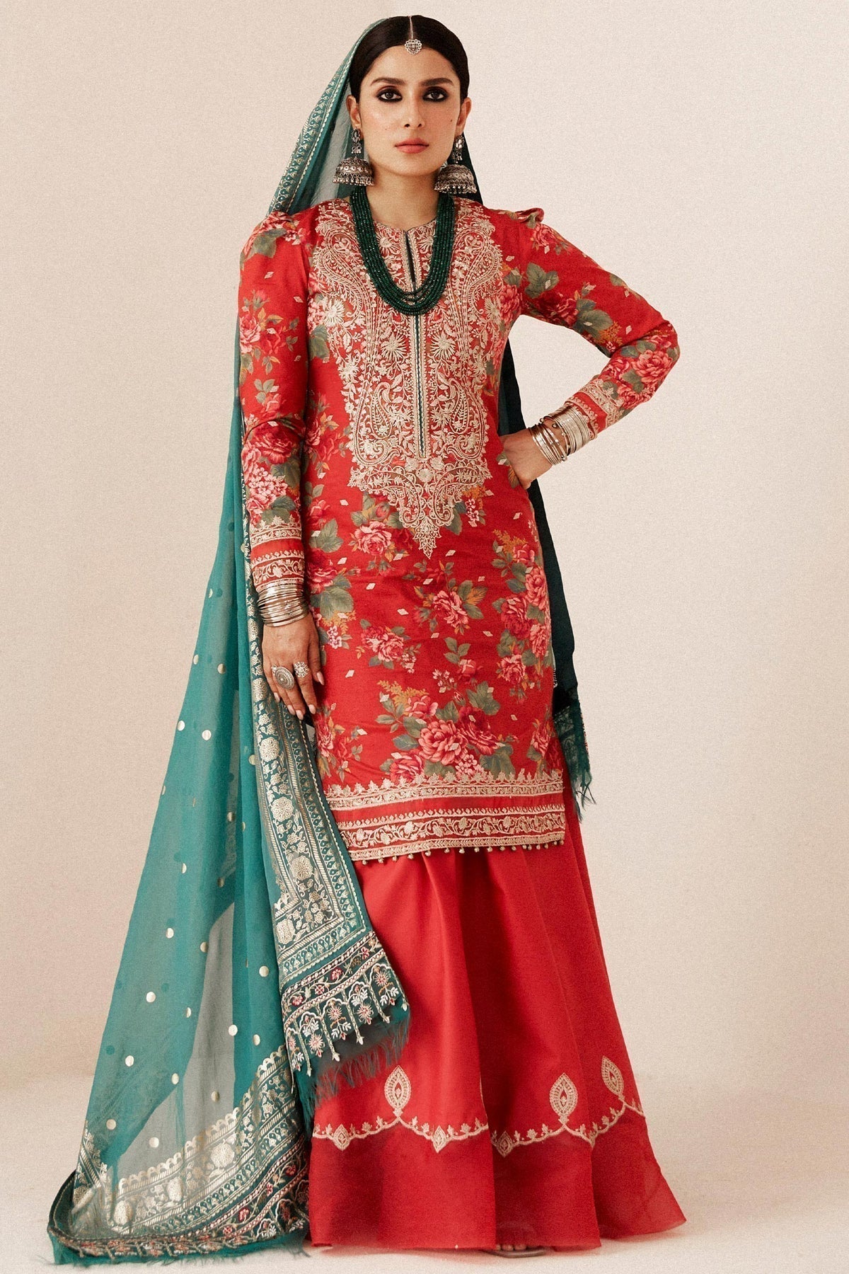 Zara Shahjahan | Luxury Lawn 24 | PHOOL KARI-13B - Ladies Clothes - Maria Faisal