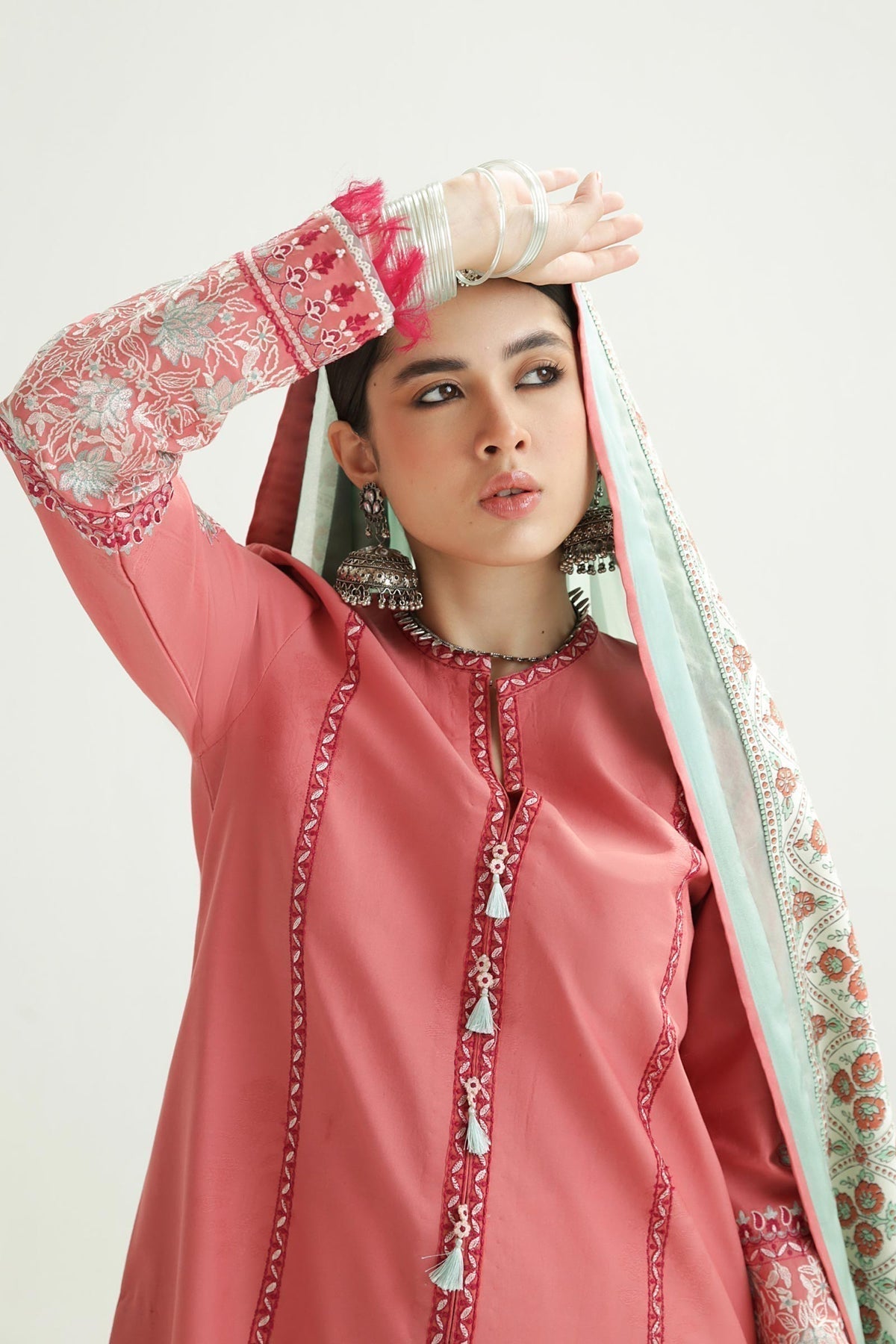 Zara Shahjahan | Luxury Lawn 24 | SANDAL-10B - Ladies Clothes - Maria Faisal