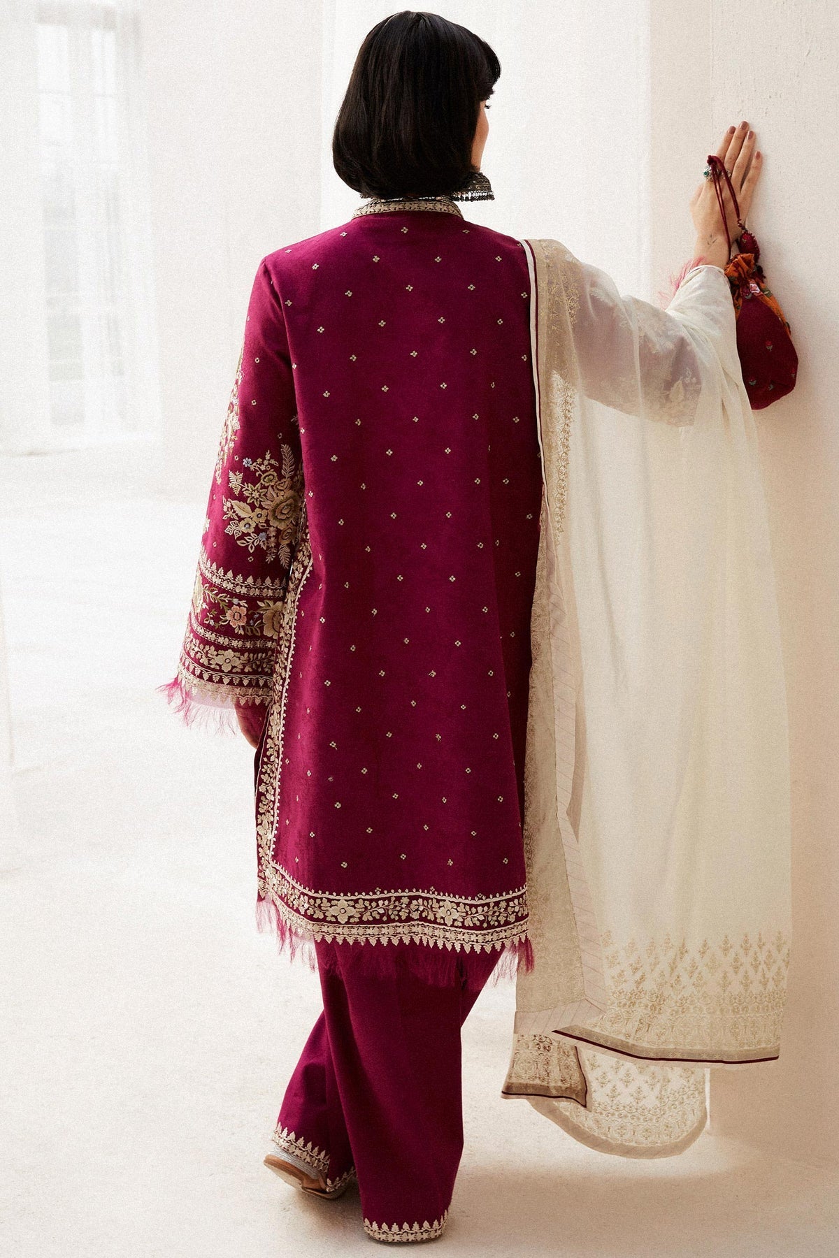 Zara Shahjahan | Luxury Lawn 24 | SIFFA-4A - Ladies Clothes - Maria Faisal