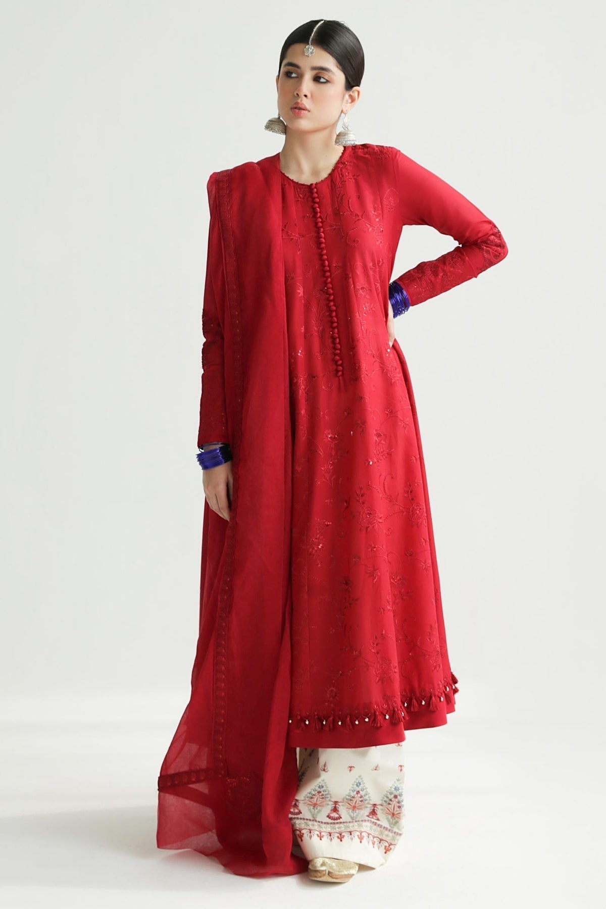 Zara Shahjahan | Luxury Lawn 24 | DEENA-12A - Ladies Clothes - Maria Faisal