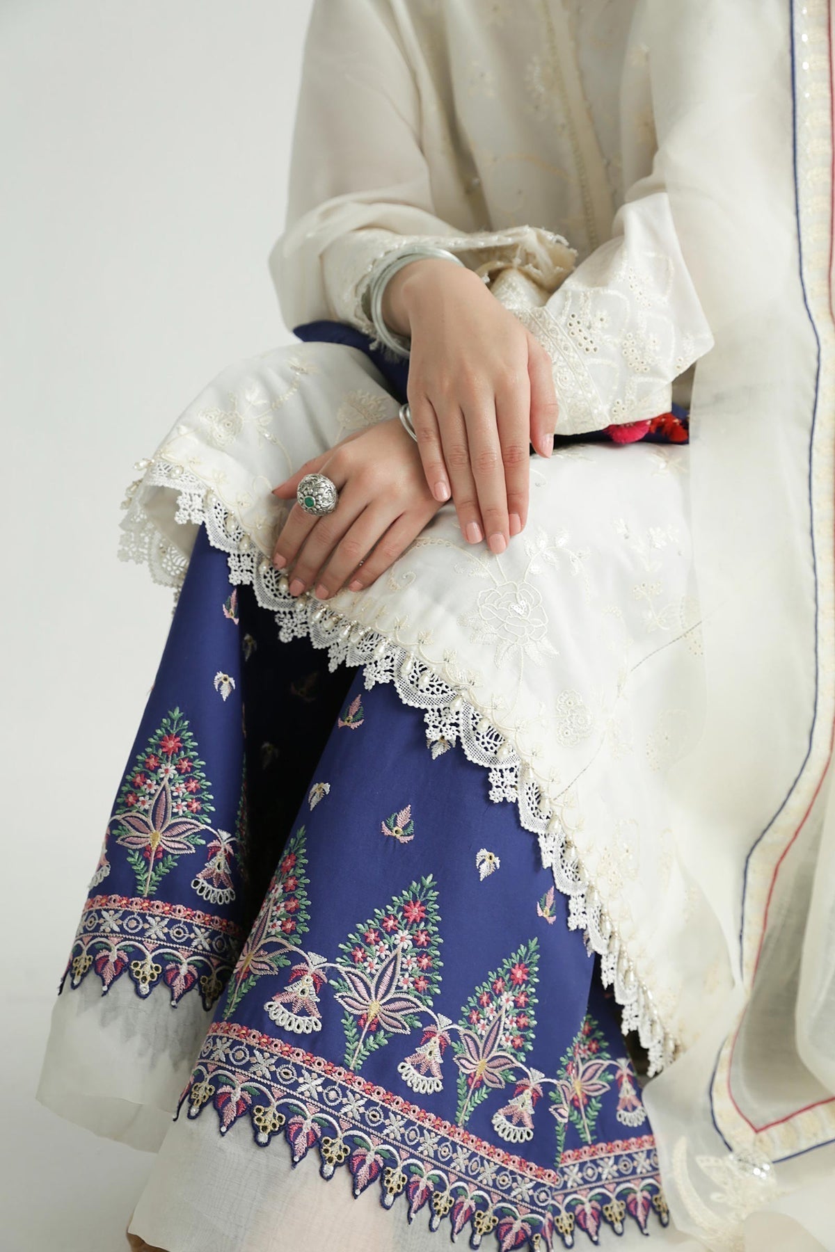 Zara Shahjahan | Luxury Lawn 24 | DEENA-12B - Ladies Clothes - Maria Faisal