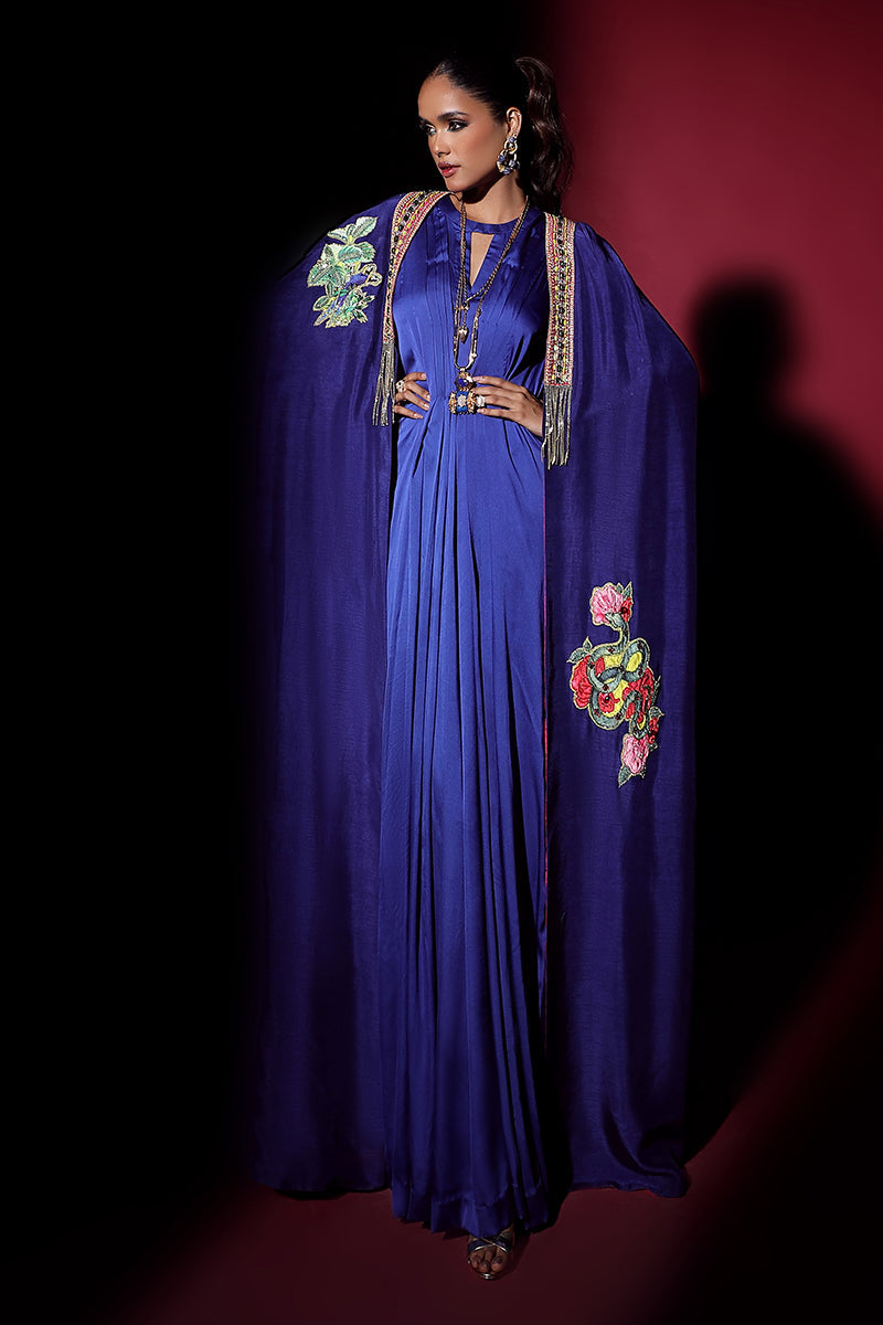 Wardha Saleem | Luxury Pret Fusion Wear | NOVA CAPE WITH DRAPE (2PC) - Ladies Clothes 