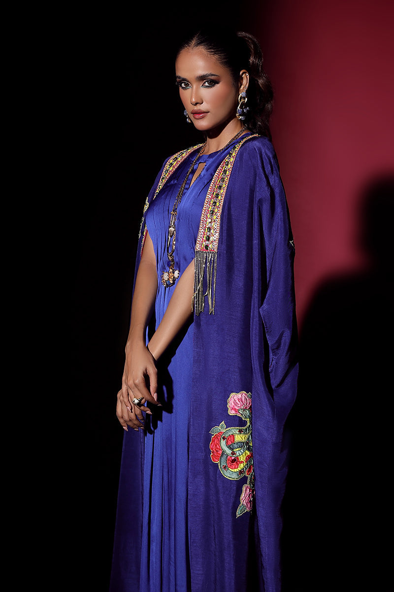 Wardha Saleem | Luxury Pret Fusion Wear | NOVA CAPE WITH DRAPE (2PC) - Ladies Clothes 