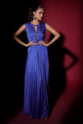 Wardha Saleem | Luxury Pret Fusion Wear | NOVA CAPE WITH DRAPE (2PC) - Ladies Clothes 