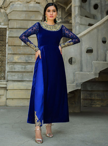 Zainab Chottani | Semi Formals | VIVA LA COBALT - Ladies Clothes - Maria Faisal