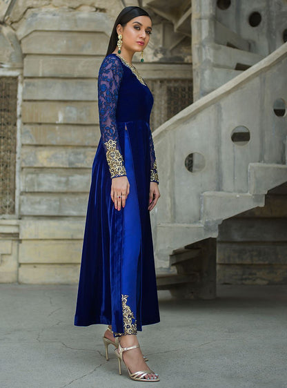 Zainab Chottani | Semi Formals | VIVA LA COBALT - Ladies Clothes - Maria Faisal
