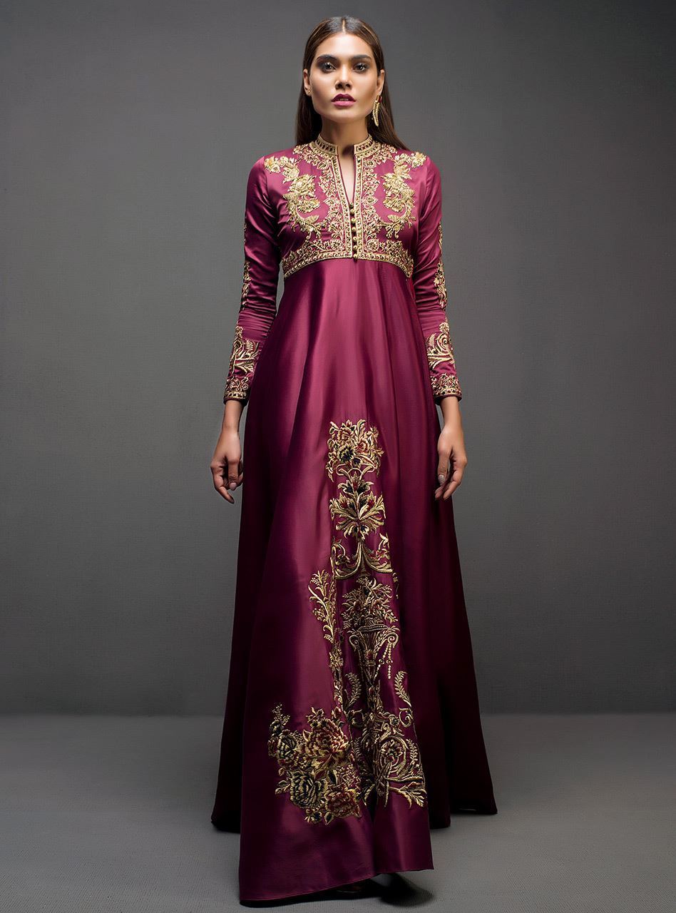 Zainab Chottani | Semi Formals | MAROON GOWN - Ladies Clothes - Maria Faisal