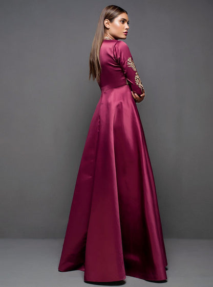 Zainab Chottani | Semi Formals | MAROON GOWN - Ladies Clothes - Maria Faisal