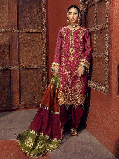 Salitex | Signature Festive Chiffon | JI017 by Maria Faisal - Registered Vendor of : Salitex - type : Ladies Clothes - 100% original wedding dresses