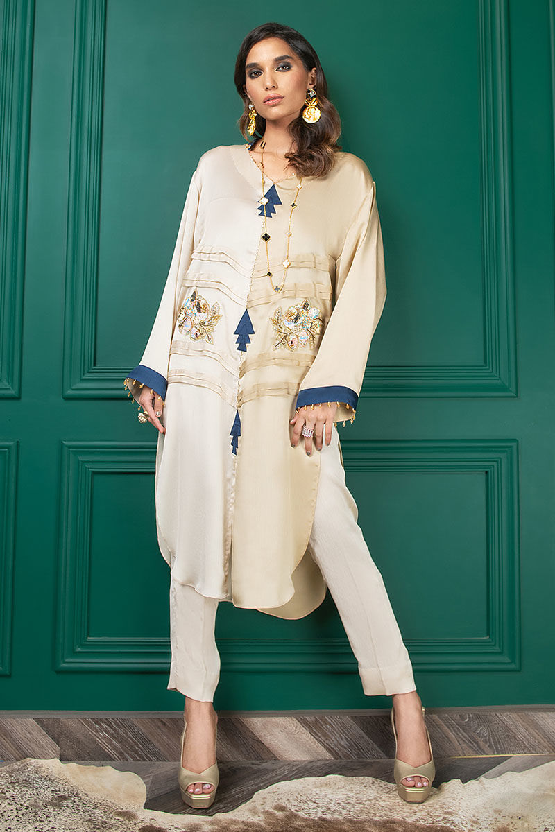 Wardha Saleem | Luxury Pret Fusion Wear | WS22-033 - Ladies Clothes 