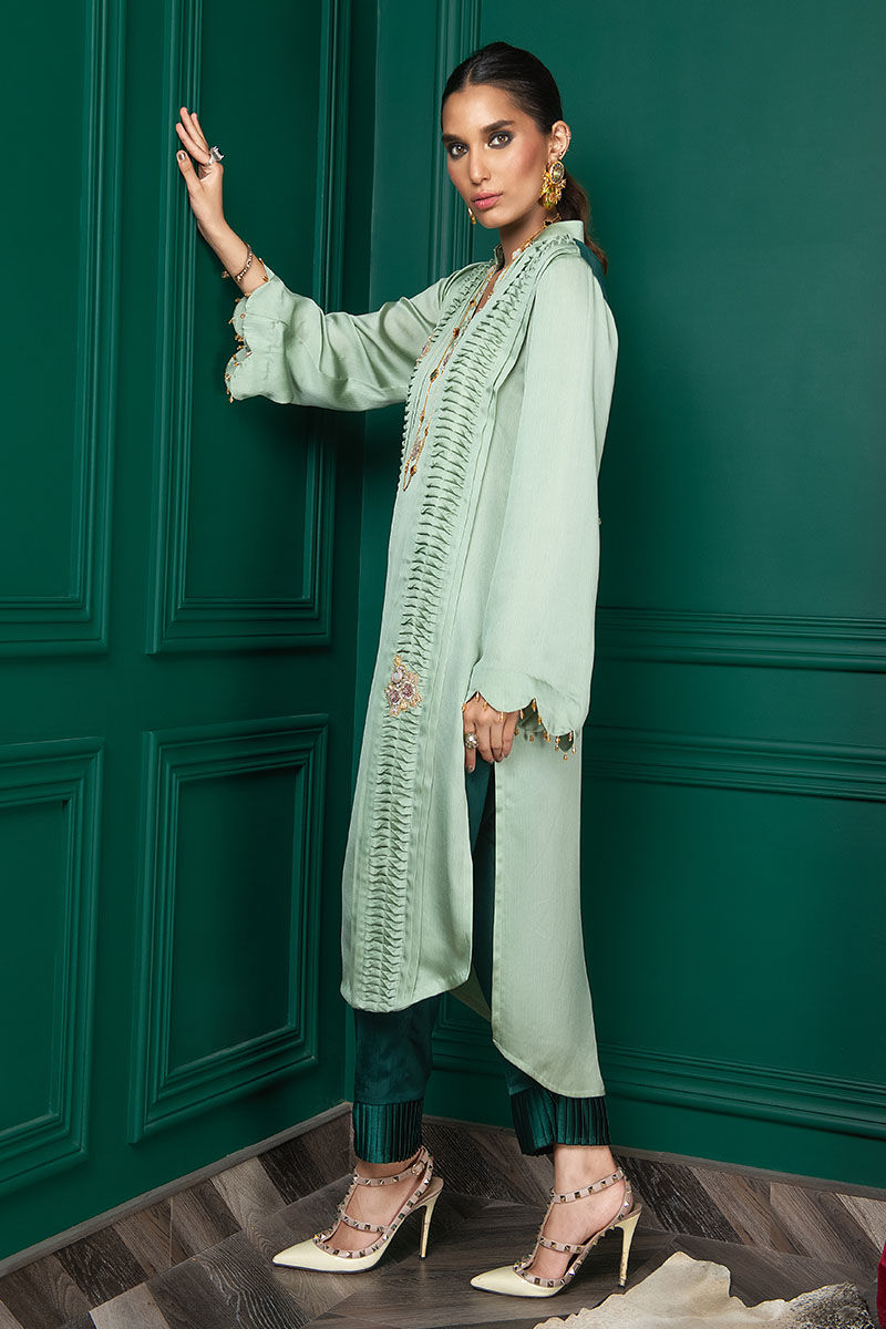 Wardha Saleem | Luxury Pret Fusion Wear | WS22-028 - Ladies Clothes 