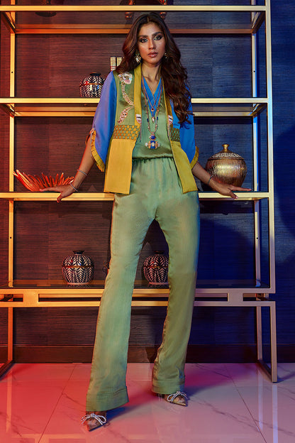 Wardha Saleem | Luxury Pret Fusion Wear | HUMMING BIRD JUMPSUIT - Ladies Clothes 