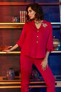 Wardha Saleem | Luxury Pret Fusion Wear | GOSSIP GIRL â HOT PINK CO-ORD SET - Ladies Clothes 