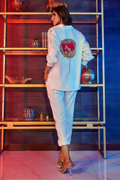 Wardha Saleem | Luxury Pret Fusion Wear | GOSSIP GIRL â WHITE CO-ORD SET - Ladies Clothes 