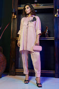 Wardha Saleem | Luxury Pret Fusion Wear | ZENâ SALMON PINK CO-ORD SET - Ladies Clothes 