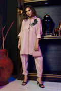 Wardha Saleem | Luxury Pret Fusion Wear | ZENâ SALMON PINK CO-ORD SET - Ladies Clothes 