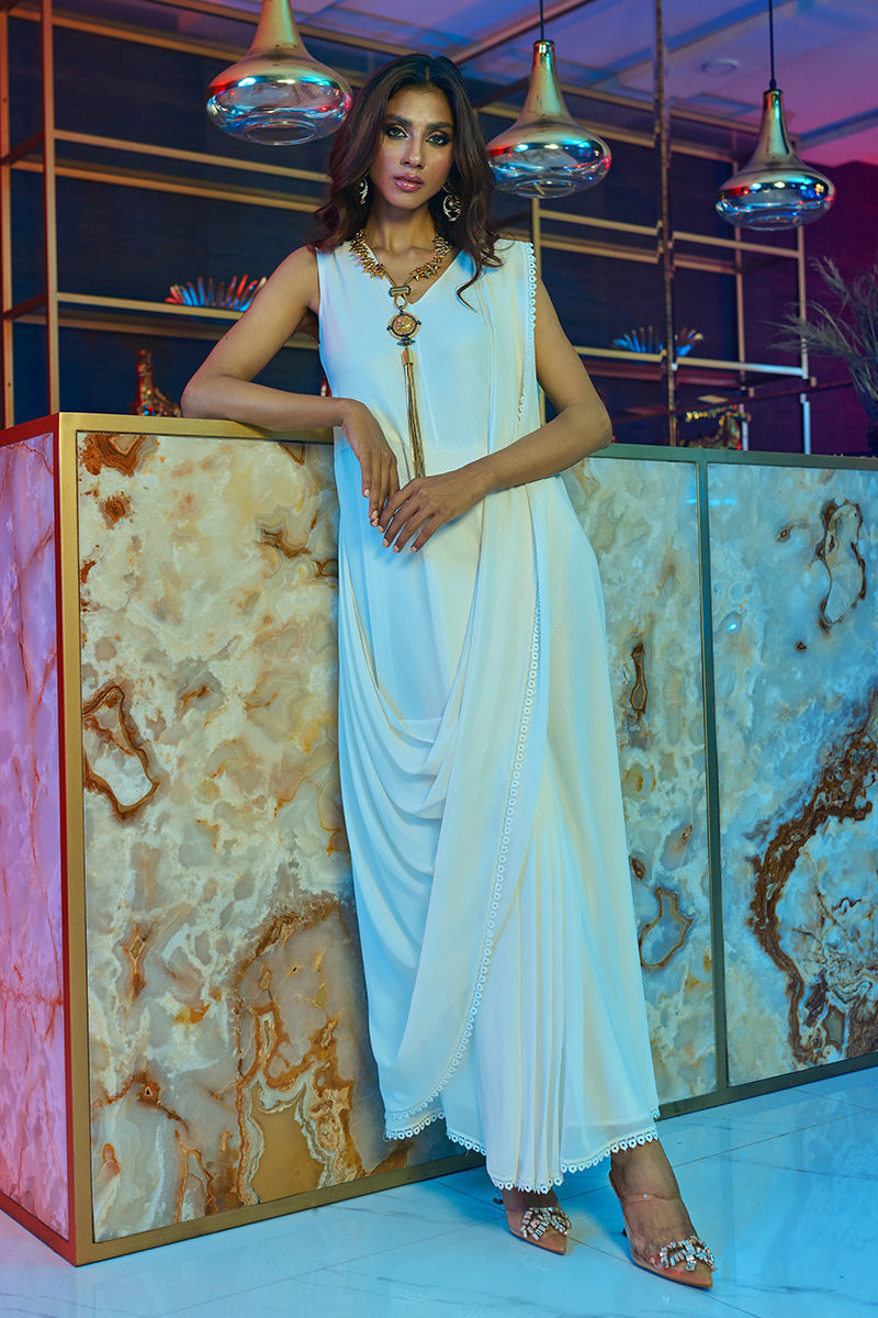 Wardha Saleem | Luxury Pret Fusion Wear | EMPRESS â DRAPE - Ladies Clothes 
