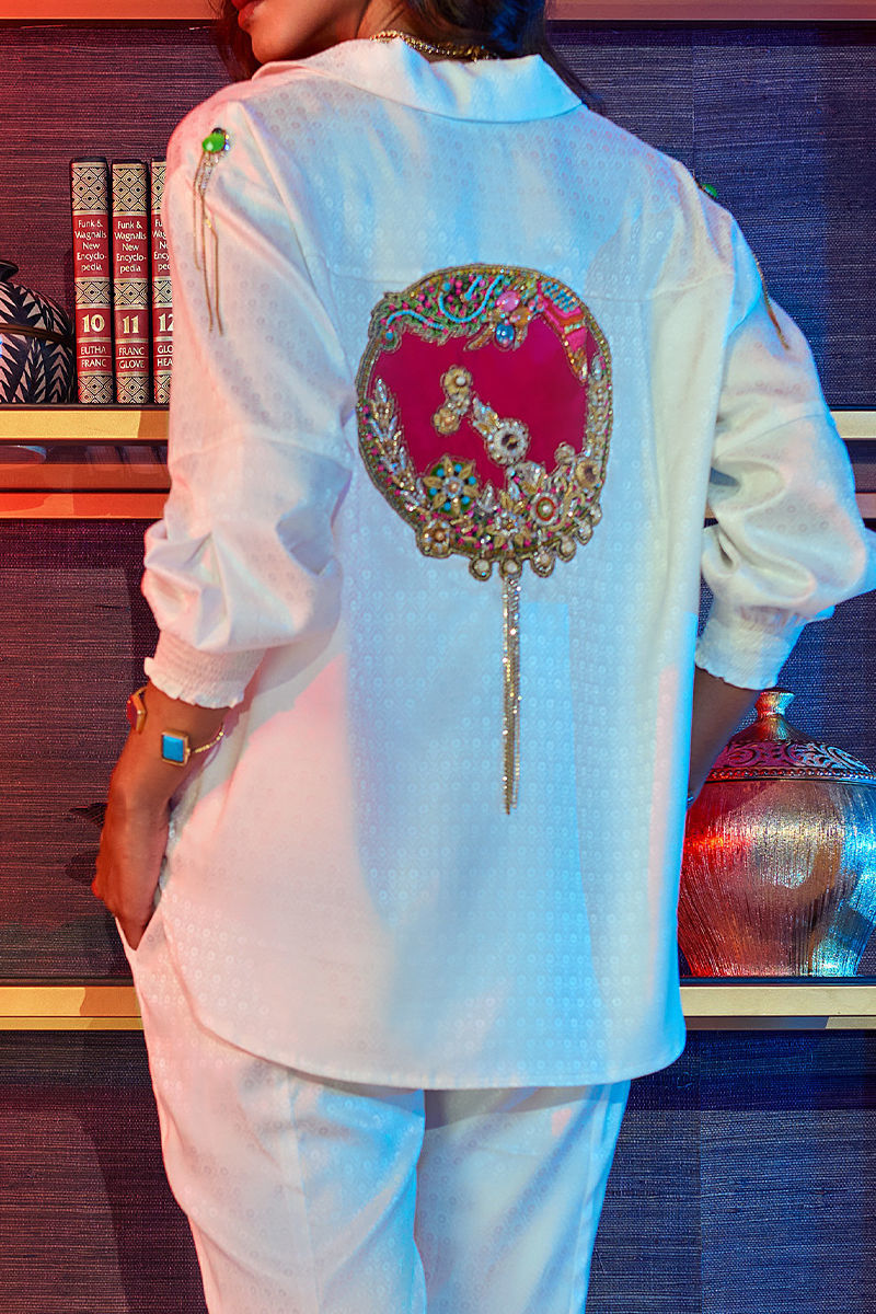 Wardha Saleem | Luxury Pret Fusion Wear | GOSSIP GIRL â WHITE CO-ORD SET - Ladies Clothes 