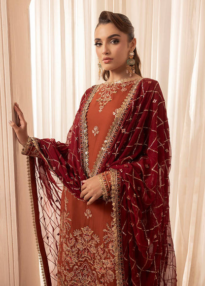 Sahane | Elyssa Festive Chiffon | CT-19007 Dune - ELYSSA by Maria Faisal - Registered Vendor of : Sahane - type : Ladies Clothes - 100% original wedding dresses