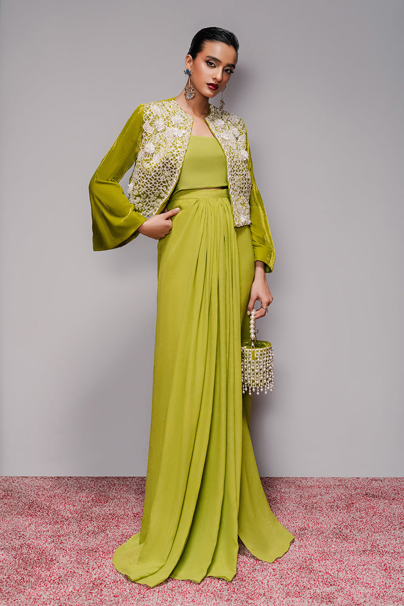 Haute Form | Rose Winter Plush | Breathing Neon - Ladies Clothes - Maria Faisal