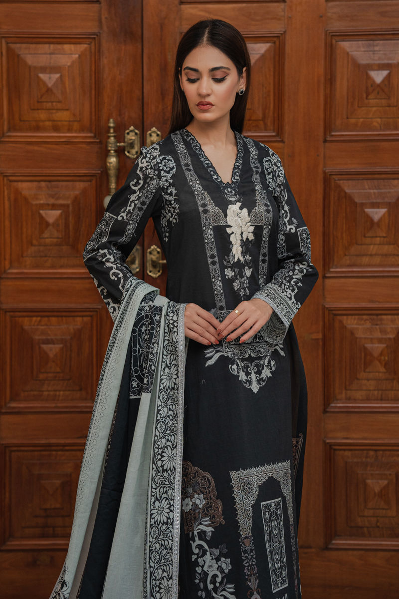 Shamaeel Ansari | Gulrang Lawn | LE-04 - Ladies Clothes - Maria Faisal
