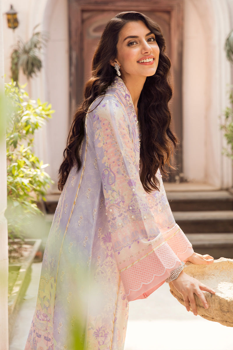 Ansab Jahangir | Digital Silk | Dreamy impression - Ladies Clothes - Maria Faisal