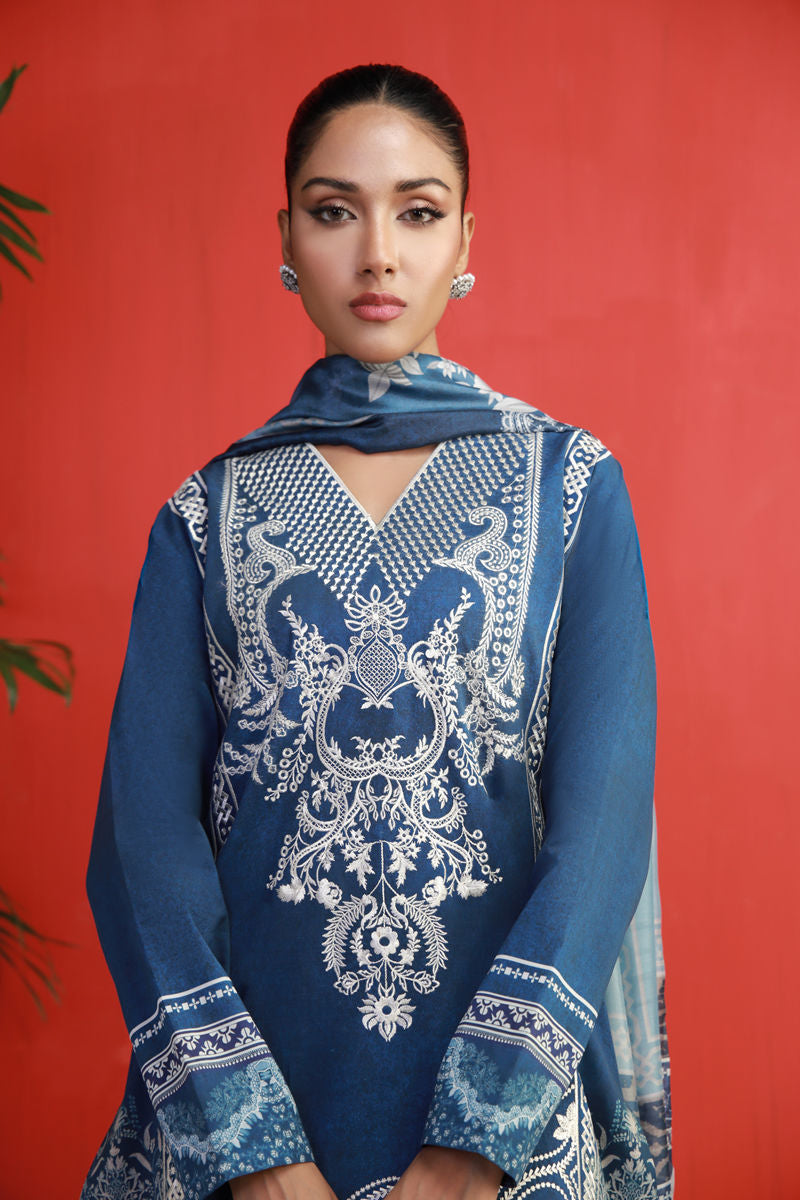 Shamaeel Ansari | Gulrang Lawn | Gulrang-03 - Ladies Clothes - Maria Faisal