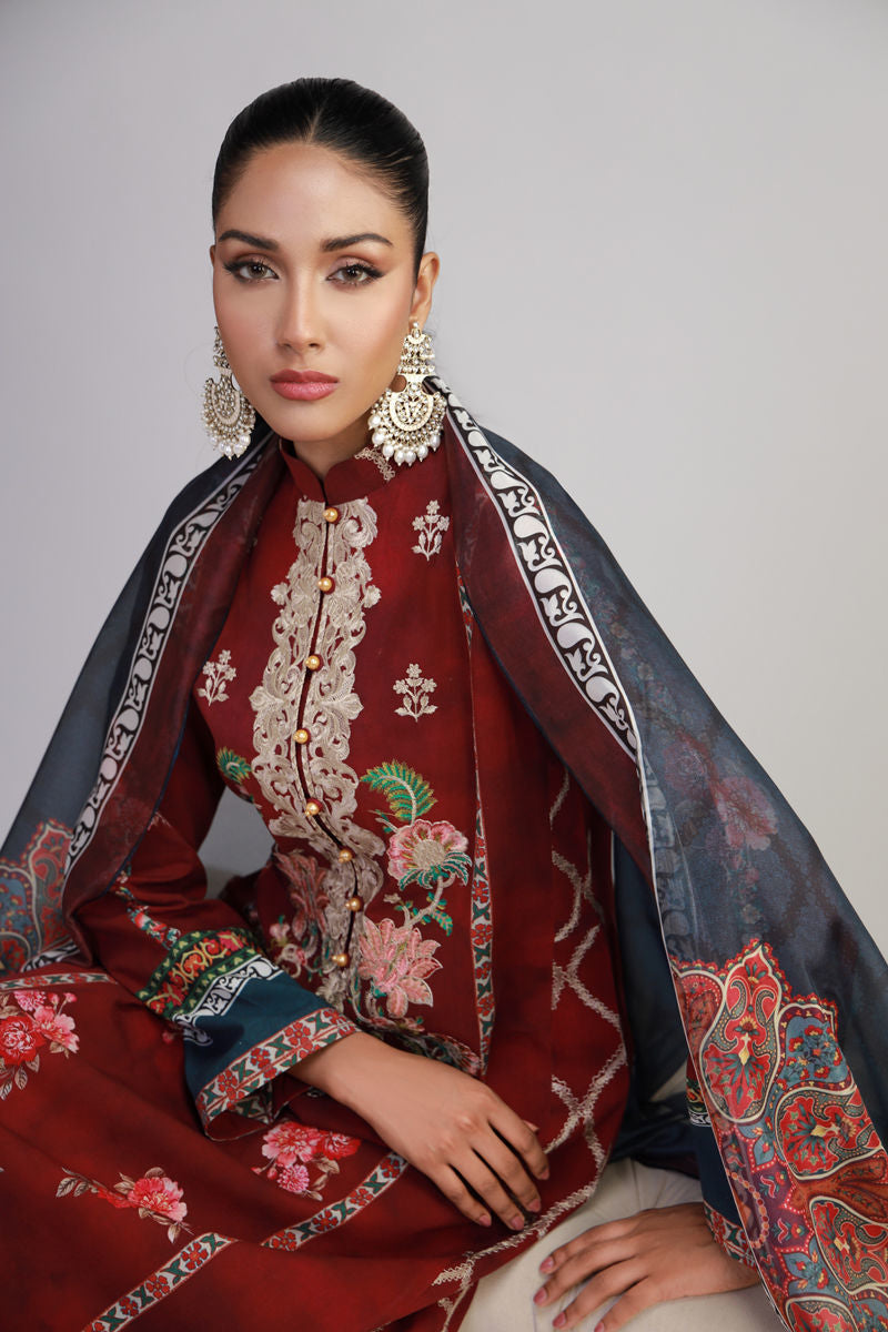 Shamaeel Ansari | Gulrang Lawn | Gulrang-07 - Ladies Clothes - Maria Faisal
