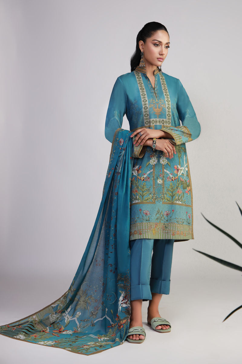 Shamaeel Ansari | Gulrang Lawn | Gulrang-11 - Ladies Clothes - Maria Faisal