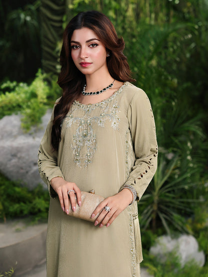 Ain | Twilight The Velvet Edit | AN-186 - Luxury Dress - available at Maria Faisal in UK and USA.