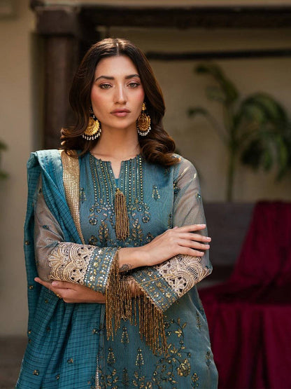 Salitex | Signature Festive Chiffon | JI039 by Maria Faisal - Registered Vendor of : Salitex - type : Ladies Clothes - 100% original wedding dresses