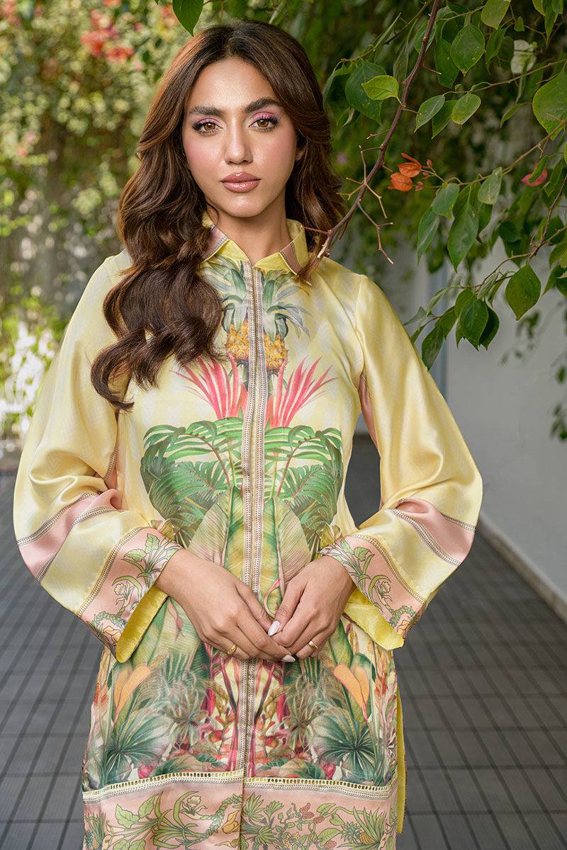 Fatima Khan | Eid Digital Silk Prints | Tropical Bliss by Maria Faisal - Registered Vendor of : Fatima Khan - type : Ladies Clothes - 100% original wedding dresses